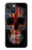 S3848 イギリスの旗の頭蓋骨 United Kingdom Flag Skull iPhone 14 Plus バックケース、フリップケース・カバー