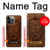 S2529 レオゾディアックタトゥーブラウングラフィック Leo Zodiac Tattoo Brown Graphic Print iPhone 14 Pro Max バックケース、フリップケース・カバー