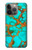 S2688 アクアターコイズ宝石グラフィックプリント Aqua Copper Turquoise Gemstone Graphic Printed iPhone 14 Pro Max バックケース、フリップケース・カバー