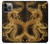 S2804 ゴールドドラゴンプリント Chinese Gold Dragon Printed iPhone 14 Pro Max バックケース、フリップケース・カバー