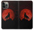 S2955 狼は赤月にハウリング Wolf Howling Red Moon iPhone 14 Pro Max バックケース、フリップケース・カバー
