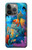 S3227 水中の世界の漫画 Underwater World Cartoon iPhone 14 Pro Max バックケース、フリップケース・カバー