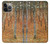 S3380 グスタフ・クリムト バーチフォレスト Gustav Klimt Birch Forest iPhone 14 Pro Max バックケース、フリップケース・カバー