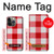 S3535 レッドギンガム Red Gingham iPhone 14 Pro Max バックケース、フリップケース・カバー