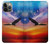 S3841 白頭ワシ カラフルな空 Bald Eagle Flying Colorful Sky iPhone 14 Pro Max バックケース、フリップケース・カバー