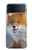 S0417 狐 Fox Samsung Galaxy Z Flip 4 バックケース、フリップケース・カバー
