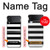 S1596 黒と白のストライプ Black and White Striped Samsung Galaxy Z Flip 4 バックケース、フリップケース・カバー