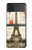 S2108 エッフェル塔パリポストカード Eiffel Tower Paris Postcard Samsung Galaxy Z Flip 4 バックケース、フリップケース・カバー