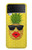 S2443 楽しい パイナップルサングラス 接吻 Funny Pineapple Sunglasses Kiss Samsung Galaxy Z Flip 4 バックケース、フリップケース・カバー