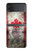 S2490 カナダメープルリーフ旗 Canada Maple Leaf Flag Texture Samsung Galaxy Z Flip 4 バックケース、フリップケース・カバー