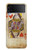 S2833 ポーカーカード ハートの女王 Poker Card Queen Hearts Samsung Galaxy Z Flip 4 バックケース、フリップケース・カバー