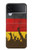S2966 ドイツサッカー Germany Football Soccer Flag Samsung Galaxy Z Flip 4 バックケース、フリップケース・カバー