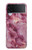 S3052 ピンクの大理石のグラフィックプリント Pink Marble Graphic Printed Samsung Galaxy Z Flip 4 バックケース、フリップケース・カバー