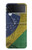 S3297 ブラジルの旗ビンテージフットボールのグラフィック Brazil Flag Vintage Football Graphic Samsung Galaxy Z Flip 4 バックケース、フリップケース・カバー