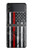 S3687 消防士細い赤い線アメリカの国旗 Firefighter Thin Red Line American Flag Samsung Galaxy Z Flip 4 バックケース、フリップケース・カバー