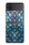 S3809 人魚の鱗 Mermaid Fish Scale Samsung Galaxy Z Flip 4 バックケース、フリップケース・カバー