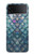 S3809 人魚の鱗 Mermaid Fish Scale Samsung Galaxy Z Flip 4 バックケース、フリップケース・カバー