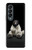 S0878 黒いくま Black Bear Samsung Galaxy Z Fold 4 バックケース、フリップケース・カバー