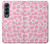S2213 ピンクのヒョウ柄 Pink Leopard Pattern Samsung Galaxy Z Fold 4 バックケース、フリップケース・カバー