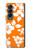 S2245 ハワイのハイビスカスオレンジ柄 Hawaiian Hibiscus Orange Pattern Samsung Galaxy Z Fold 4 バックケース、フリップケース・カバー
