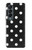 S2299 黒い水玉 Black Polka Dots Samsung Galaxy Z Fold 4 バックケース、フリップケース・カバー