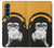 S2324 ヘッドフォンポップミュージックと面白い猿 Funny Monkey with Headphone Pop Music Samsung Galaxy Z Fold 4 バックケース、フリップケース・カバー
