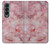 S2843 ピンクマーブル Pink Marble Texture Samsung Galaxy Z Fold 4 バックケース、フリップケース・カバー