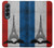 S2859 ヴィンテージフランスの旗エッフェル塔 Vintage France Flag Eiffel Tower Samsung Galaxy Z Fold 4 バックケース、フリップケース・カバー