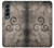S2892 三脚巴シンボル Triskele Symbol Stone Texture Samsung Galaxy Z Fold 4 バックケース、フリップケース・カバー