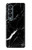 S2895 ブラックマーブルグラフィックプリント Black Marble Graphic Printed Samsung Galaxy Z Fold 4 バックケース、フリップケース・カバー