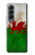 S2976 ウェールズサッカー Wales Football Soccer Red Dragon Flag Samsung Galaxy Z Fold 4 バックケース、フリップケース・カバー