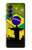 S2981 ブラジルサッカー Brazil Football Soccer Map Flag Samsung Galaxy Z Fold 4 バックケース、フリップケース・カバー