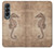 S3214 タツノオトシゴスケルトン化石 Seahorse Skeleton Fossil Samsung Galaxy Z Fold 4 バックケース、フリップケース・カバー