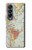 S3418 ヴィンテージの世界地図 Vintage World Map Samsung Galaxy Z Fold 4 バックケース、フリップケース・カバー