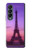 S3447 エッフェルパリの夕日 Eiffel Paris Sunset Samsung Galaxy Z Fold 4 バックケース、フリップケース・カバー