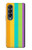 S3678 カラフルなレインボーバーティカル Colorful Rainbow Vertical Samsung Galaxy Z Fold 4 バックケース、フリップケース・カバー
