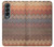 S3752 ジグザグ生地パターングラフィックプリント Zigzag Fabric Pattern Graphic Printed Samsung Galaxy Z Fold 4 バックケース、フリップケース・カバー