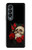 S3753 ダークゴシックゴススカルローズ Dark Gothic Goth Skull Roses Samsung Galaxy Z Fold 4 バックケース、フリップケース・カバー
