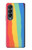 S3799 かわいい縦水彩レインボー Cute Vertical Watercolor Rainbow Samsung Galaxy Z Fold 4 バックケース、フリップケース・カバー