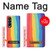 S3799 かわいい縦水彩レインボー Cute Vertical Watercolor Rainbow Samsung Galaxy Z Fold 4 バックケース、フリップケース・カバー