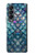 S3809 人魚の鱗 Mermaid Fish Scale Samsung Galaxy Z Fold 4 バックケース、フリップケース・カバー