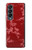 S3817 赤い花の桜のパターン Red Floral Cherry blossom Pattern Samsung Galaxy Z Fold 4 バックケース、フリップケース・カバー