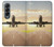 S3837 飛行機離陸日の出 Airplane Take off Sunrise Samsung Galaxy Z Fold 4 バックケース、フリップケース・カバー