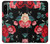 S3112 黒バラ パターン Rose Floral Pattern Black Sony Xperia 5 IV バックケース、フリップケース・カバー