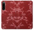 S3817 赤い花の桜のパターン Red Floral Cherry blossom Pattern Sony Xperia 5 IV バックケース、フリップケース・カバー
