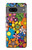 S3281 カラフルなヒッピーの花のパターン Colorful Hippie Flowers Pattern Google Pixel 7 バックケース、フリップケース・カバー
