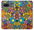 S3281 カラフルなヒッピーの花のパターン Colorful Hippie Flowers Pattern Google Pixel 7 バックケース、フリップケース・カバー