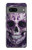 S3582 紫の頭蓋骨 Purple Sugar Skull Google Pixel 7 バックケース、フリップケース・カバー