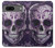 S3582 紫の頭蓋骨 Purple Sugar Skull Google Pixel 7 バックケース、フリップケース・カバー