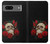 S3753 ダークゴシックゴススカルローズ Dark Gothic Goth Skull Roses Google Pixel 7 バックケース、フリップケース・カバー